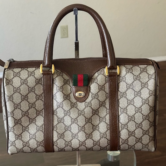 AUTHENTIC VINTAGE GUCCI SHERRY LINE BOSTON BAG - Picture 1 of 16